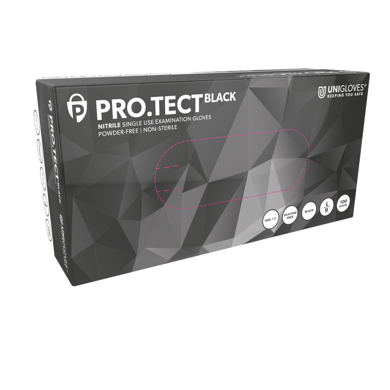PRO.TECT 5 MIL Premium Black Nitrile Gloves - Trimming & Production - Small (100 qty.)