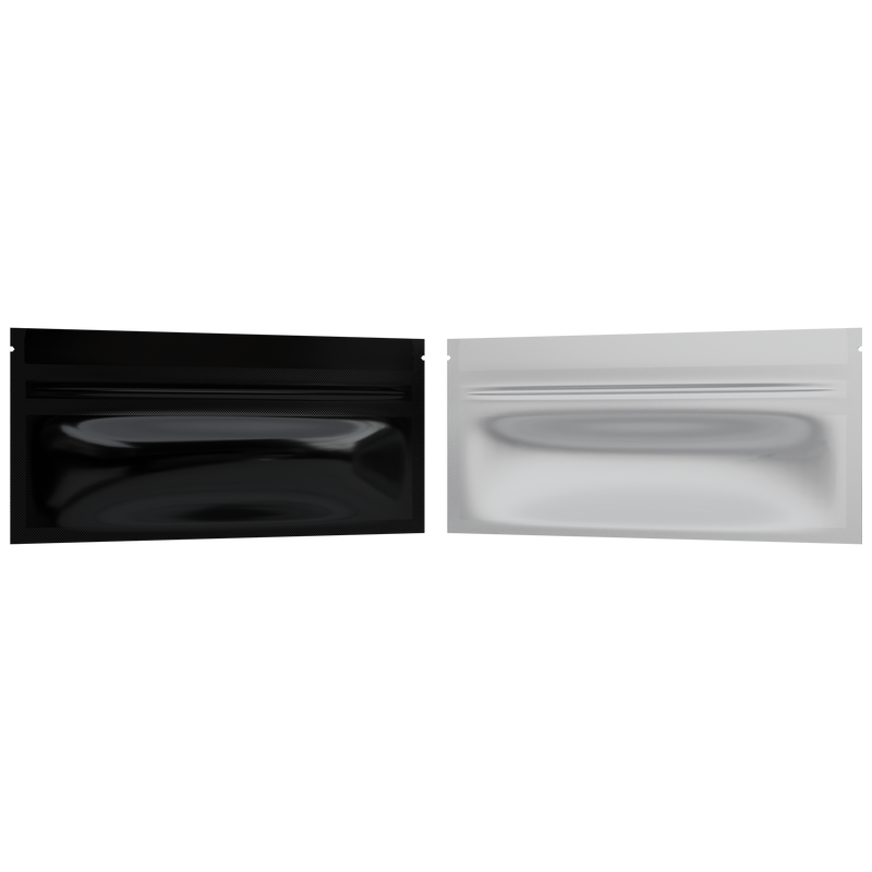 Gloss Black Vista Clear Translucent Transparent Dragon pre-roll smell proof mylar bags by HIGHLOCK. Best thick wholesale bulk dispensary custom child resistant packaging 420 barrier bags tamper evident resealable large food storage near me nearby 6 x 2.7 blunts cones papers joints 70mm 84mm 109mm rolling