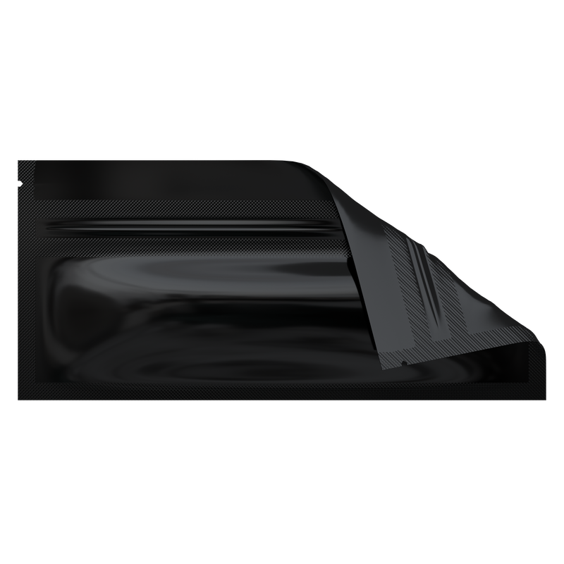 Gloss Black Opaque Dragon Chewer pre-roll smell proof mylar bags by HIGHLOCK. Best thick wholesale bulk dispensary custom child resistant packaging 420 barrier bags tamper evident resealable large food storage heat sealable 6 x 2.7 blunts cones papers joints 70mm 84mm 109mm strain cali custom stickers template generic free logo 100 pack CA designer metallic gold