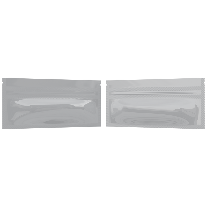 Gloss White Opaque Dragon pre-roll smell proof mylar bags by HIGHLOCK. Best thick wholesale bulk dispensary custom child resistant packaging 420 barrier bags tamper evident resealable large food storage near me nearby 6 x 2.7 blunts cones papers joints 70mm 84mm 109mm rolling