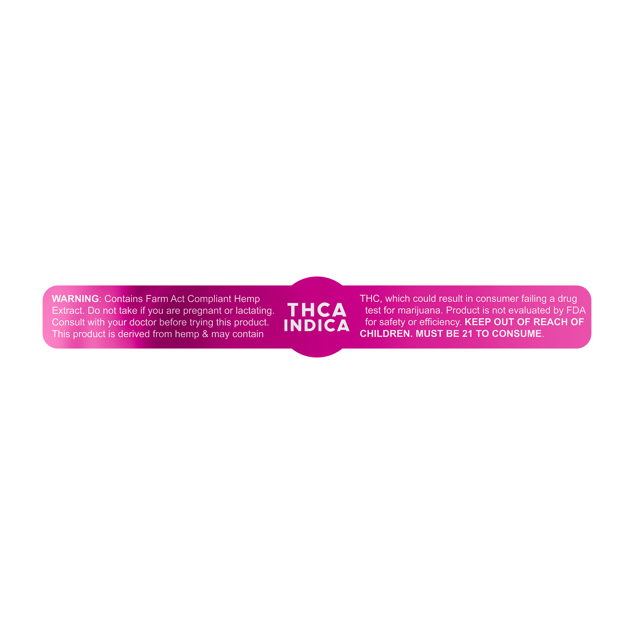 Purple Metallic THCA Tamper Evident Universal Marijuana Strain Labels - Indica (1,000 qty.)