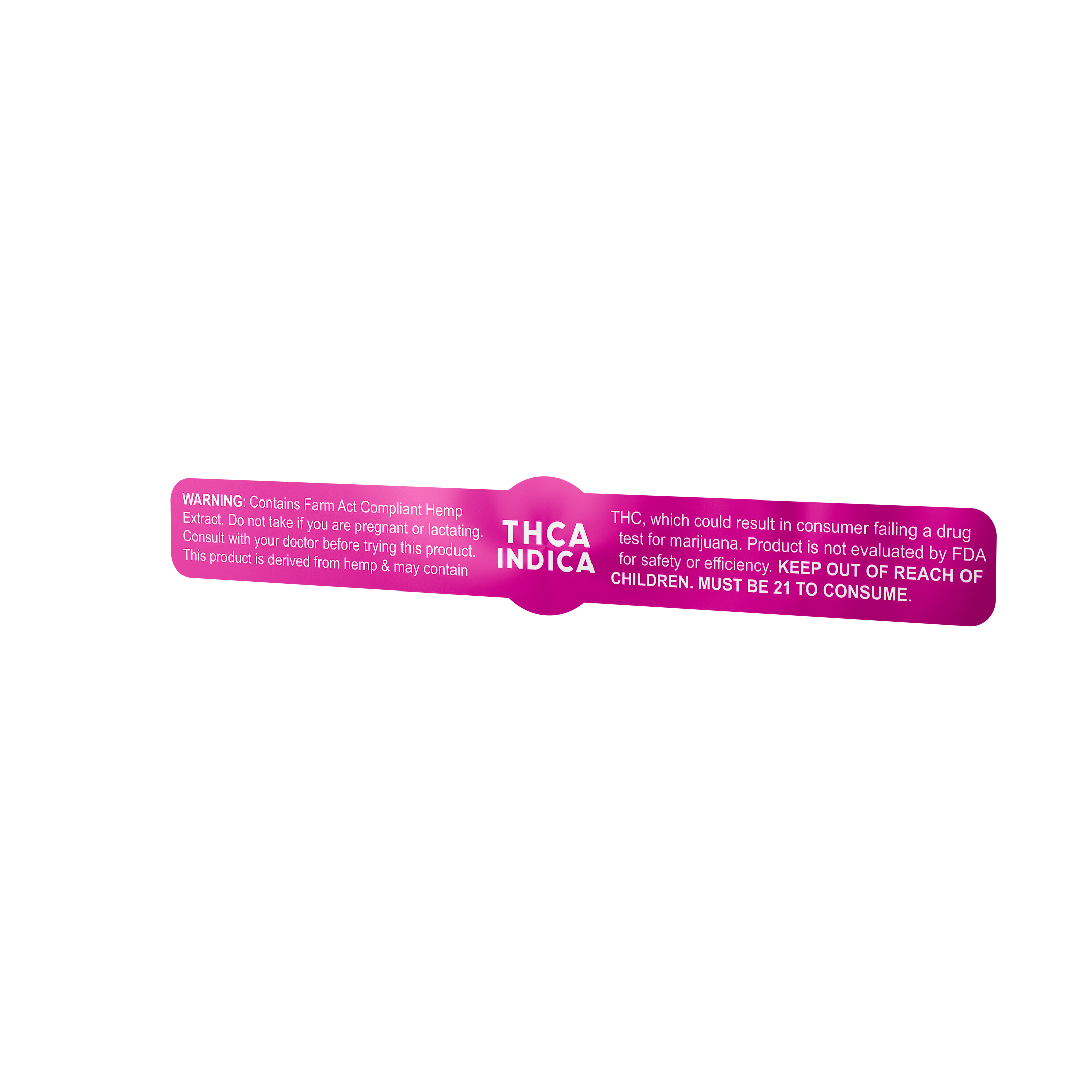 Purple Metallic THCA Tamper Evident Universal Marijuana Strain Labels - Indica (1,000 qty.)