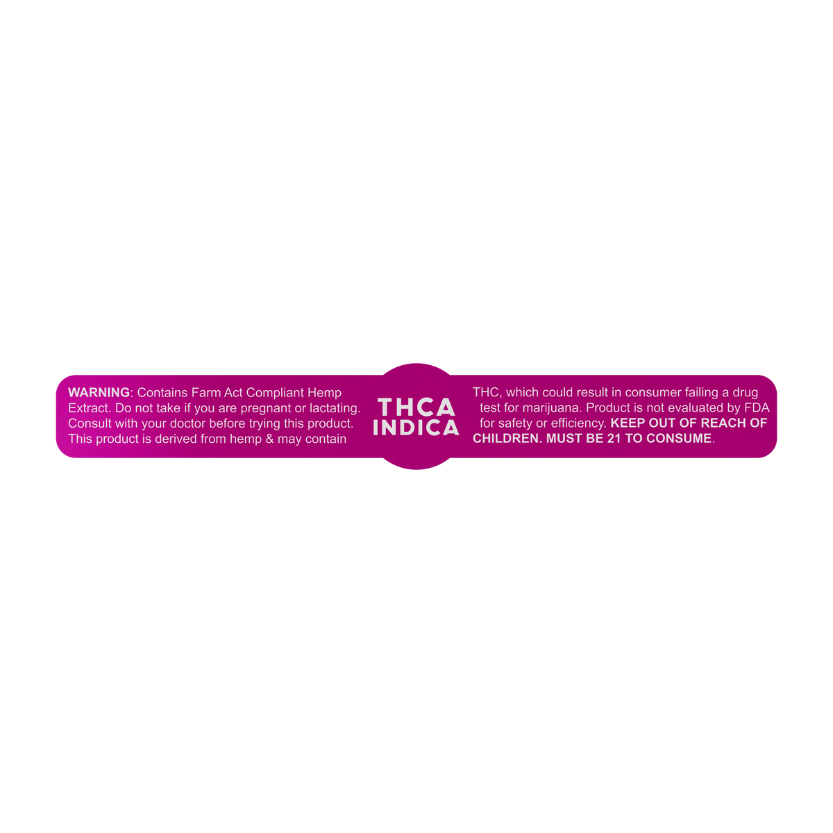 Purple Gloss THCA Tamper Evident Universal Marijuana Strain Labels - Indica (1,000 qty.)