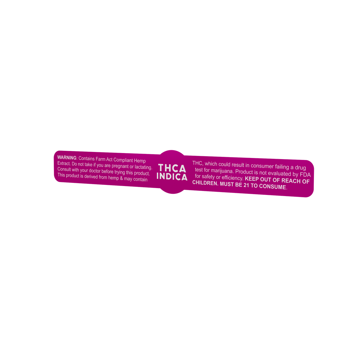 Purple Gloss THCA Tamper Evident Universal Marijuana Strain Labels - Indica (1,000 qty.)