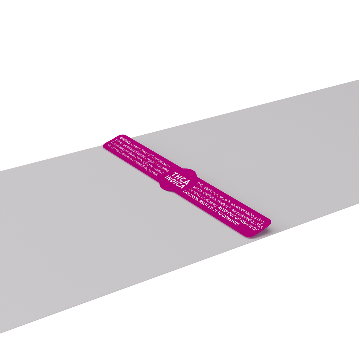 Purple Gloss THCA Tamper Evident Universal Marijuana Strain Labels - Indica (1,000 qty.)