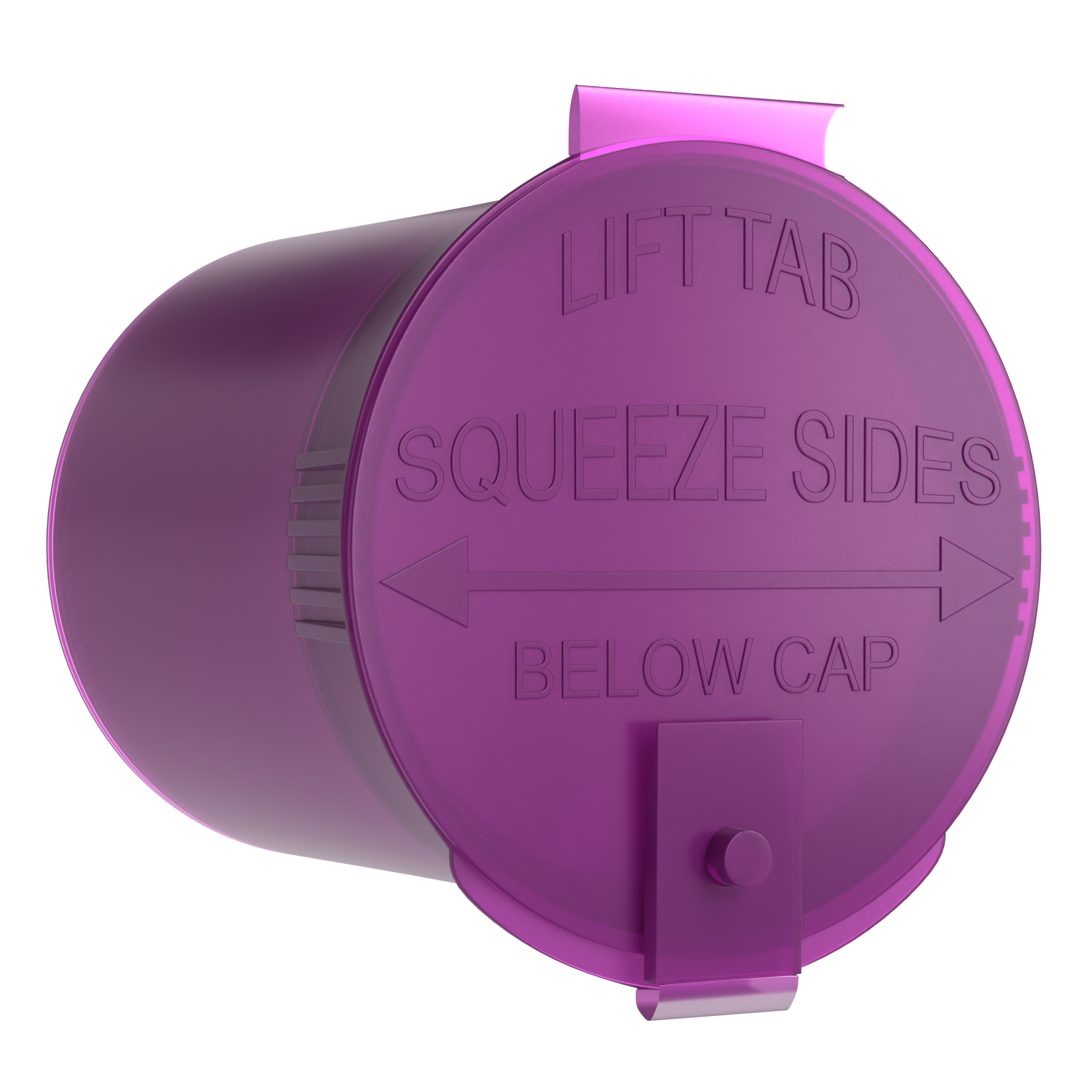 6 Dram Purple Child Resistant Latch Top Pop Top Bottles (300 qty.)