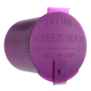 Purple 6 dram latch top pop top child resistant container bottle vial 8 4 dr wholesale packaging smell proof supplies dragon chewer template die diagram size bulk 1 gram 1g CR squeeze top airtight highlock HL nearby near me vial bottle sizes cap small