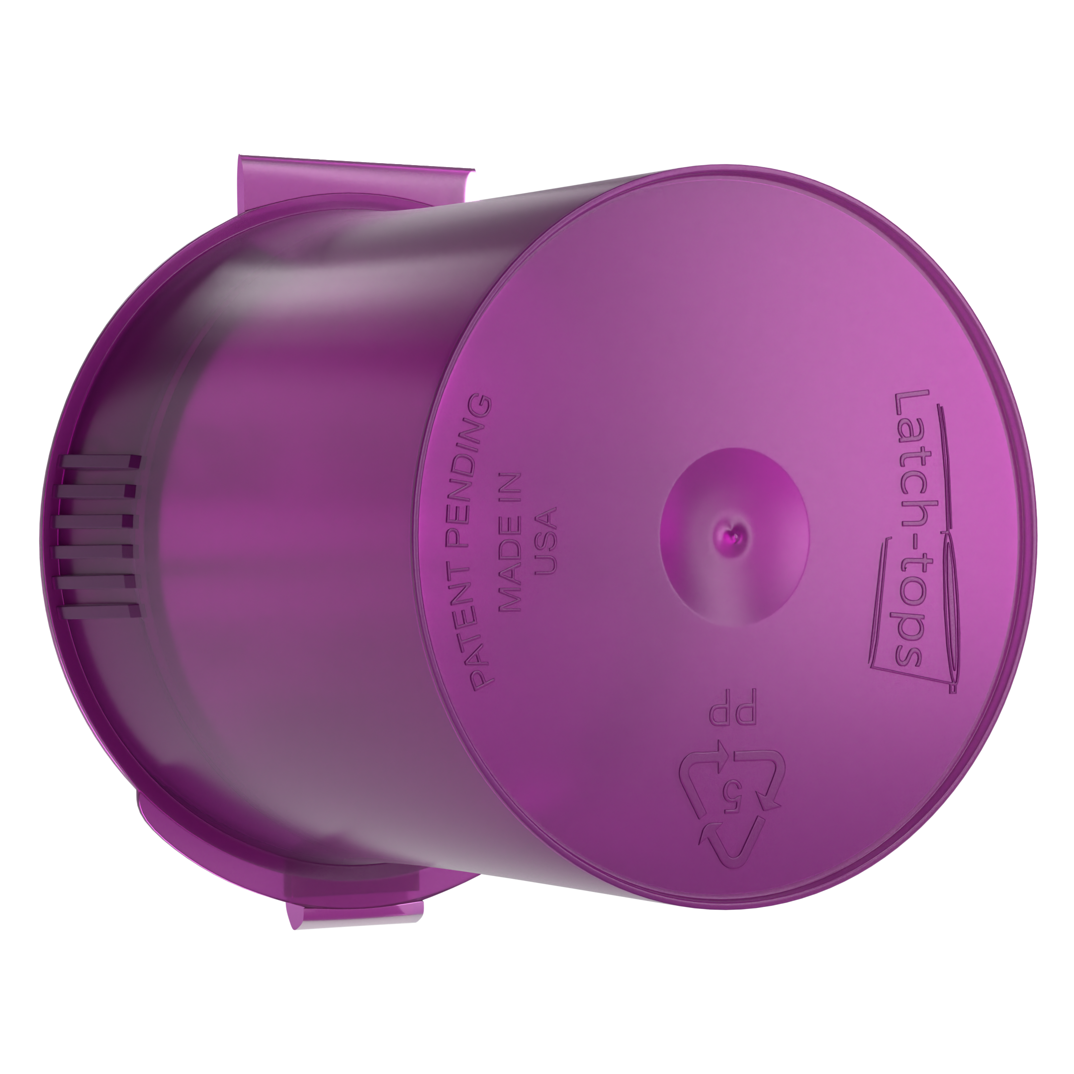 6 Dram Purple Child Resistant Latch Top Pop Top Bottles (300 qty.)