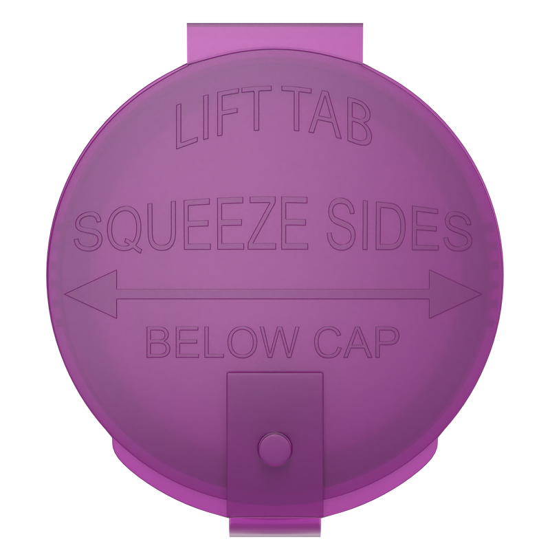 Purple 6 dram latch top pop top child resistant container bottle vial 8 4 dr wholesale packaging smell proof supplies dragon chewer template die diagram size bulk 1 gram 1g CR squeeze top airtight highlock HL nearby near me vial bottle sizes cap empty BPA free pill lids small 