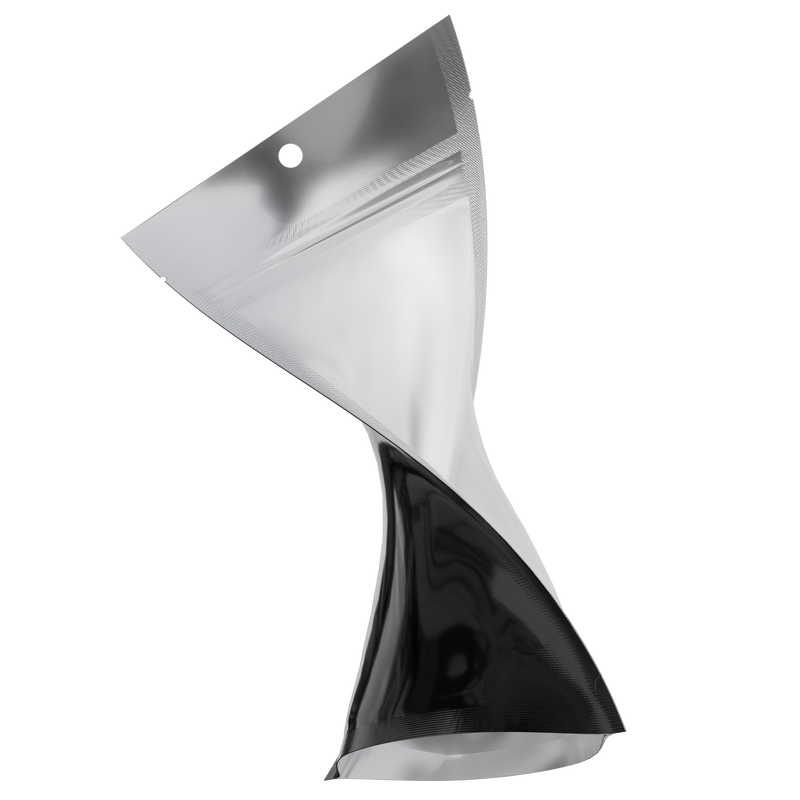 Gloss Black Vista Clear Translucent Transparent Dragon Chewer 7 g gram 1/4 ounce smell proof mylar bags by HIGHLOCK. Best thick wholesale bulk dispensary custom child resistant packaging 420 barrier bags tamper evident resealable large food storage 4x6 pouch gusset hang hole