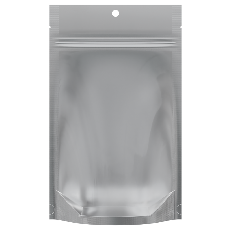 Gloss Black Vista Clear Dragon Chewer 7 g gram .25 ounce smell proof mylar bags by HIGHLOCK. Best thick wholesale bulk dispensary custom child resistant packaging 420 barrier bags tamper evident resealable large food storage heat sealable tear notches 4 x 6 50 pack hang hole
