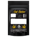 gloss black opaque Dragon Chewer 7g gram 1/4 ounce smell proof mylar bags by HIGHLOCK. Custom labels stickers designer rx 100 pack. Best thick wholesale bulk dispensary custom child resistant packaging 420 barrier bags tamper evident resealable large food storage baggies 4x6 cali caviar