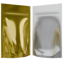 Gloss Gold Vista Clear Translucent Transparent Dragon Chewer 7 g gram 1/4 ounce smell proof mylar bags by HIGHLOCK. Best thick wholesale bulk dispensary custom child resistant packaging 420 barrier bags tamper evident resealable large food storage near me nearby 4 x 6