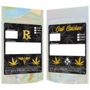 gloss holographic clear vista translucent transparent Dragon Chewer 7g gram 1/4 ounce smell proof mylar bags by HIGHLOCK. Custom labels stickers designer rx 100 pack. Best thick wholesale bulk dispensary custom child resistant packaging 420 barrier bags tamper evident resealable large food storage 4x6 cali caviar