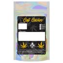 gloss holographic clear vista translucent transparent Dragon Chewer 7g gram 1/4 ounce smell proof mylar bags by HIGHLOCK. Custom labels stickers designer rx 100 pack. Best thick wholesale bulk dispensary custom child resistant packaging 420 barrier bags tamper evident resealable large food storage baggies 4x6 cali caviar