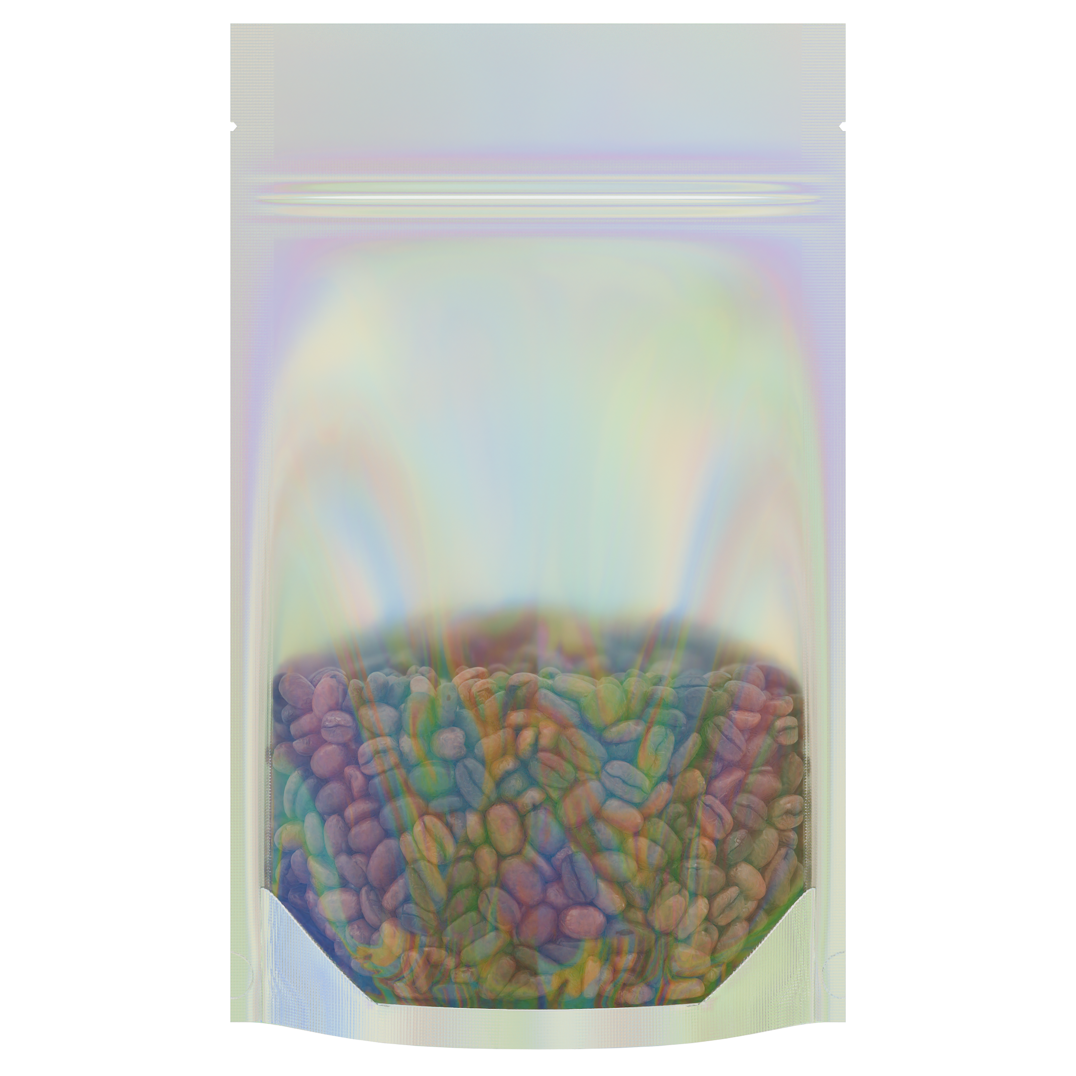 Gloss Holographic Vista Clear Dragon Chewer 7 g gram 1/4 quarter ounce smell proof mylar bags by HIGHLOCK. Best thick wholesale bulk dispensary custom child resistant packaging 420 barrier bags tamper evident resealable large food storage heat sealable 4 x 6