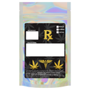 gloss holographic clear vista translucent transparent Dragon Chewer 7g gram 1/4 ounce smell proof mylar bags by HIGHLOCK. Custom labels stickers designer rx 100 pack. Best thick wholesale bulk dispensary custom child resistant packaging 420 barrier bags tamper evident resealable large food storage near me nearby 4x6 cali caviar