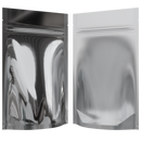 Gloss Silver Vista Clear Translucent Transparent Dragon Chewer 7 g gram 1/4 ounce smell proof mylar bags by HIGHLOCK. Best thick wholesale bulk dispensary custom child resistant packaging 420 barrier bags tamper evident resealable large food storage 4x6 pouch gusset 50 pack