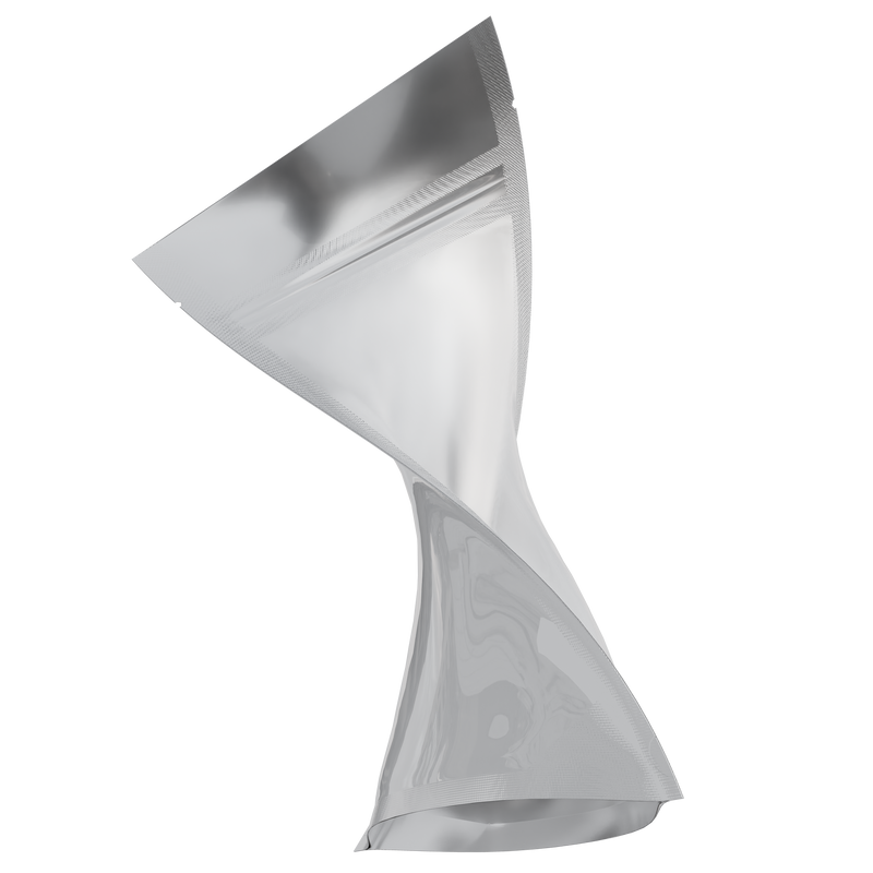 Gloss White Vista Clear Translucent Transparent Dragon Chewer 7 g gram 1/4 ounce smell proof mylar bags by HIGHLOCK. Best thick wholesale bulk dispensary custom child resistant packaging 420 barrier bags tamper evident resealable large food storage 4x6 pouch gusset