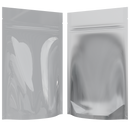 Gloss White Vista Clear Translucent Transparent Dragon Chewer 7 g gram 1/4 ounce smell proof mylar bags by HIGHLOCK. Best thick wholesale bulk dispensary custom child resistant packaging 420 barrier bags tamper evident resealable large food storage near me nearby 4 x 6