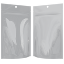 Gloss White Opaque Dragon Chewer 7 g gram 1/4 ounce smell proof mylar bags by HIGHLOCK. Best thick wholesale bulk dispensary custom child resistant packaging 420 barrier bags tamper evident resealable large food storage 4x6 pouch gusset 50 pack hang hole