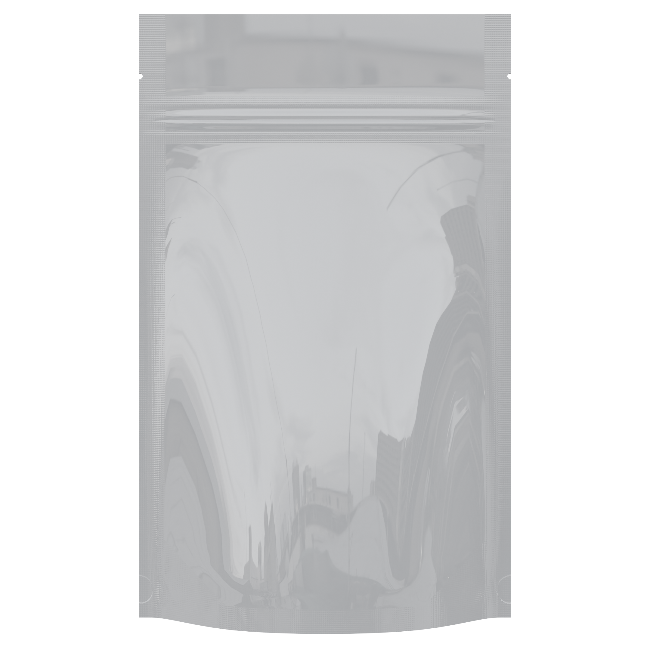 Gloss White Opaque Dragon Chewer 7 g gram 1/4 ounce smell proof mylar bags by HIGHLOCK. Best thick wholesale bulk dispensary custom child resistant packaging 420 barrier bags tamper evident resealable large food storage baggies 4 x 6