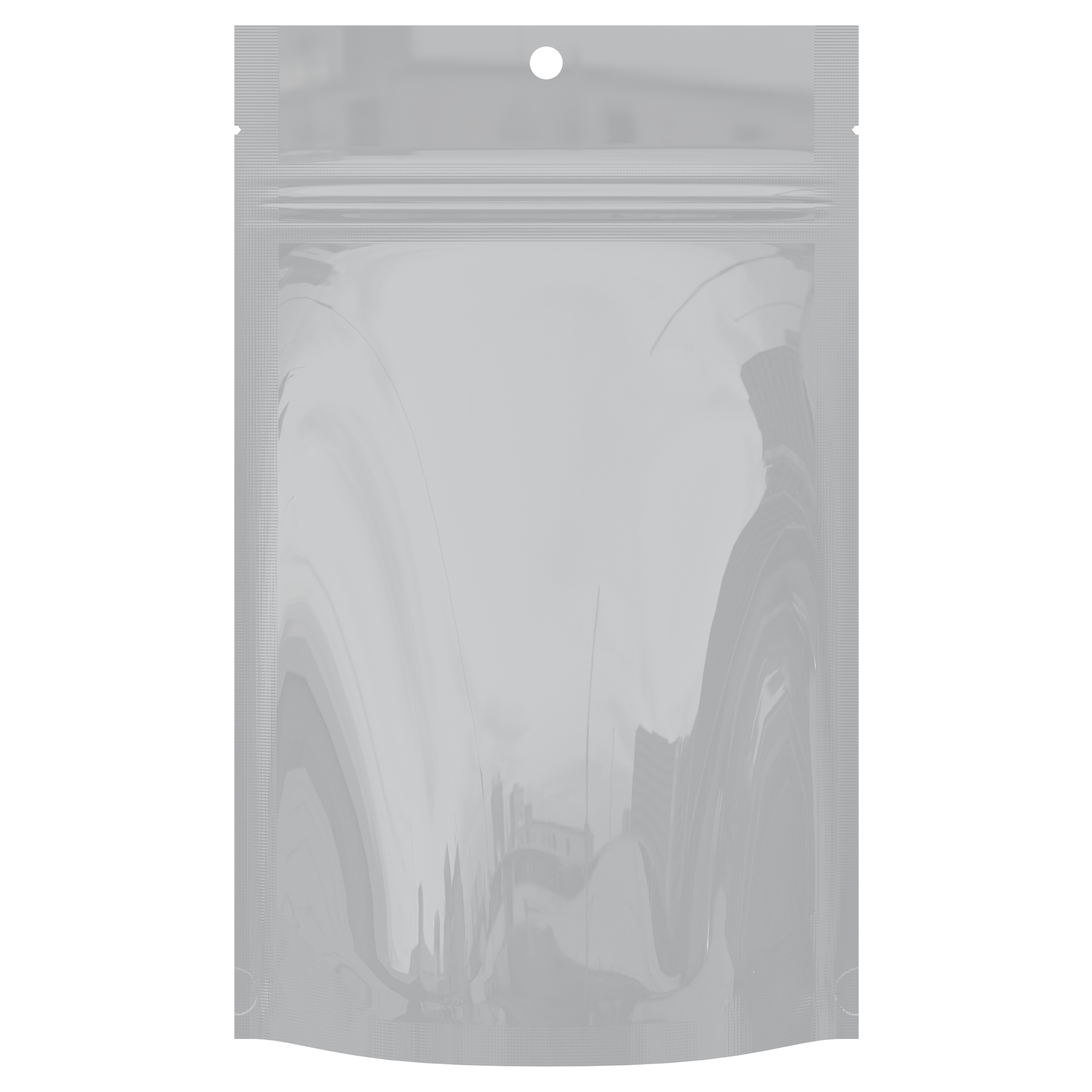 Gloss White Opaque Dragon Chewer 7 g gram 1/4 ounce smell proof mylar bags by HIGHLOCK. Best thick wholesale bulk dispensary custom child resistant packaging 420 barrier bags tamper evident resealable large food storage baggies 4 x 6 hang hole