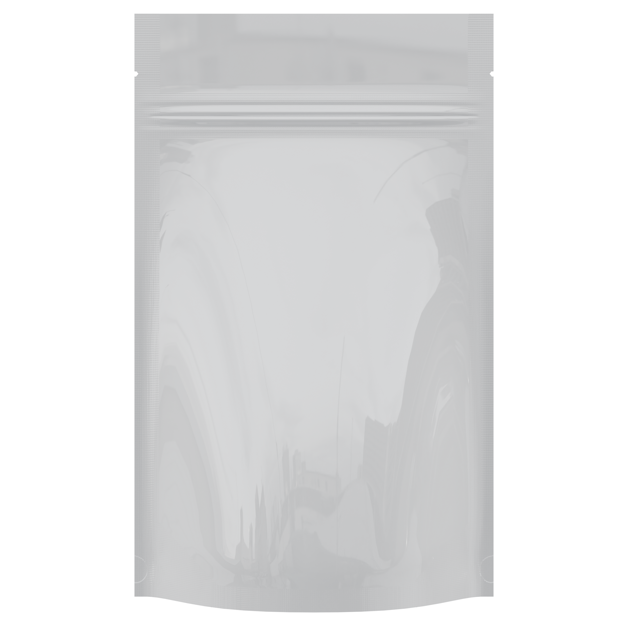 Gloss White Opaque Dragon Chewer 7 g gram 1/4 quarter ounce smell proof mylar bags by HIGHLOCK. Best thick wholesale bulk dispensary custom child resistant packaging 420 barrier bags tamper evident resealable large food storage heat sealable 4 x 6