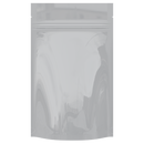 Gloss White Opaque Dragon Chewer 7 g gram 1/4 quarter ounce smell proof mylar bags by HIGHLOCK. Best thick wholesale bulk dispensary custom child resistant packaging 420 barrier bags tamper evident resealable large food storage heat sealable 4 x 6 50 pack