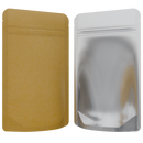 Kraft Paper Vista Clear Translucent Transparent Dragon Chewer 7 g gram 1/4 ounce smell proof mylar bags by HIGHLOCK. Best thick wholesale bulk dispensary custom child resistant packaging 420 barrier bags tamper evident resealable large food storage 4x6 pouch gusset 50 pack