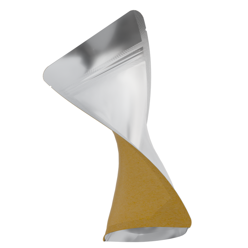 Kraft Paper Vista Clear Translucent Transparent Dragon Chewer 7 g gram 1/4 ounce smell proof mylar bags by HIGHLOCK. Best thick wholesale bulk dispensary custom child resistant packaging 420 barrier bags tamper evident resealable large food storage near me nearby 4 x 6 50 pack