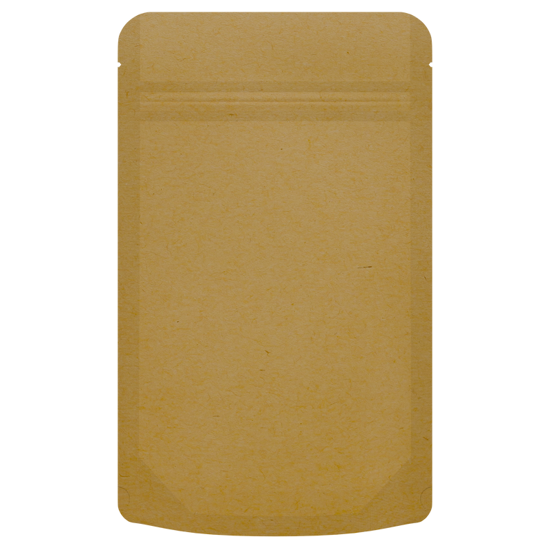 Kraft Paper Vista Clear Dragon Chewer 7 g gram 1/4 quarter ounce smell proof mylar bags by HIGHLOCK. Best thick wholesale bulk dispensary custom child resistant packaging 420 barrier bags tamper evident resealable large food storage heat sealable 4 x 6