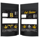 matte black opaque Dragon Chewer 7g gram 1/4 ounce smell proof mylar bags by HIGHLOCK. Custom labels stickers designer rx 100 pack. Best thick wholesale bulk dispensary custom child resistant packaging 420 barrier bags tamper evident resealable large food storage 4x6 cali caviar