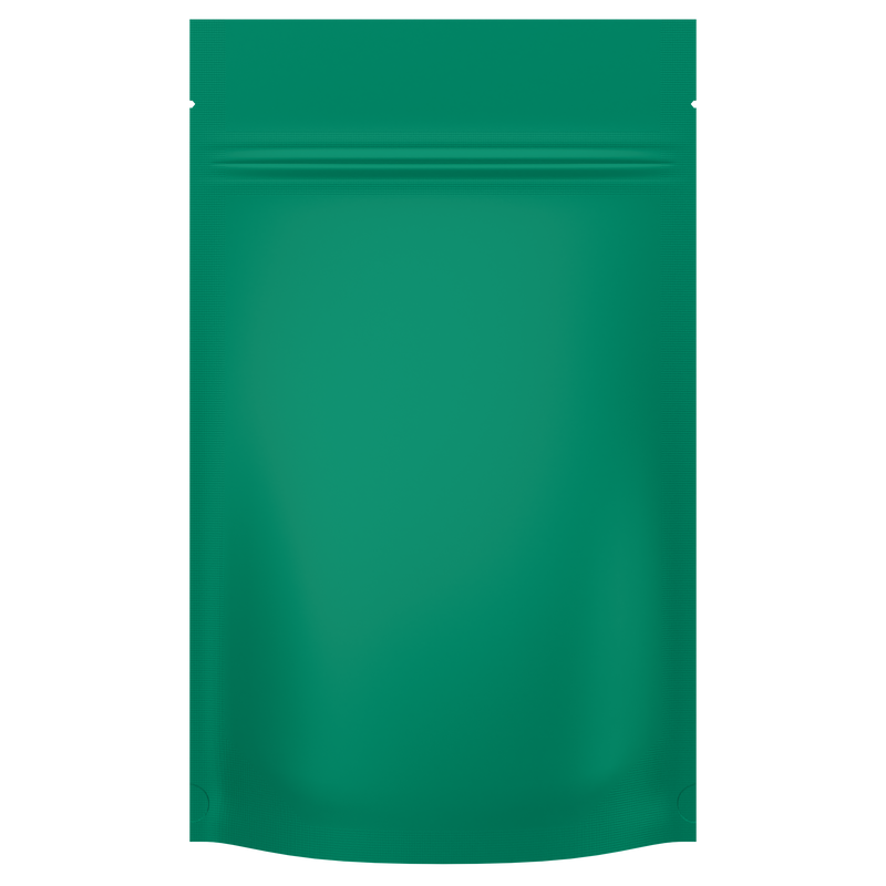 Matte Mint Green Opaque Dragon Chewer 7 g gram 1/4 quarter ounce smell proof mylar bags by HIGHLOCK. Best thick wholesale bulk dispensary custom child resistant packaging 420 barrier bags tamper evident resealable large food storage heat sealable 4 x 6