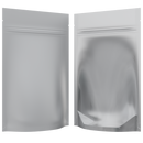 Matte White Vista Clear Translucent Transparent Dragon Chewer 7 g gram 1/4 ounce smell proof mylar bags by HIGHLOCK. Best thick wholesale bulk dispensary custom child resistant packaging 420 barrier bags tamper evident resealable large food storage 4x6 pouch gusset 50 pack