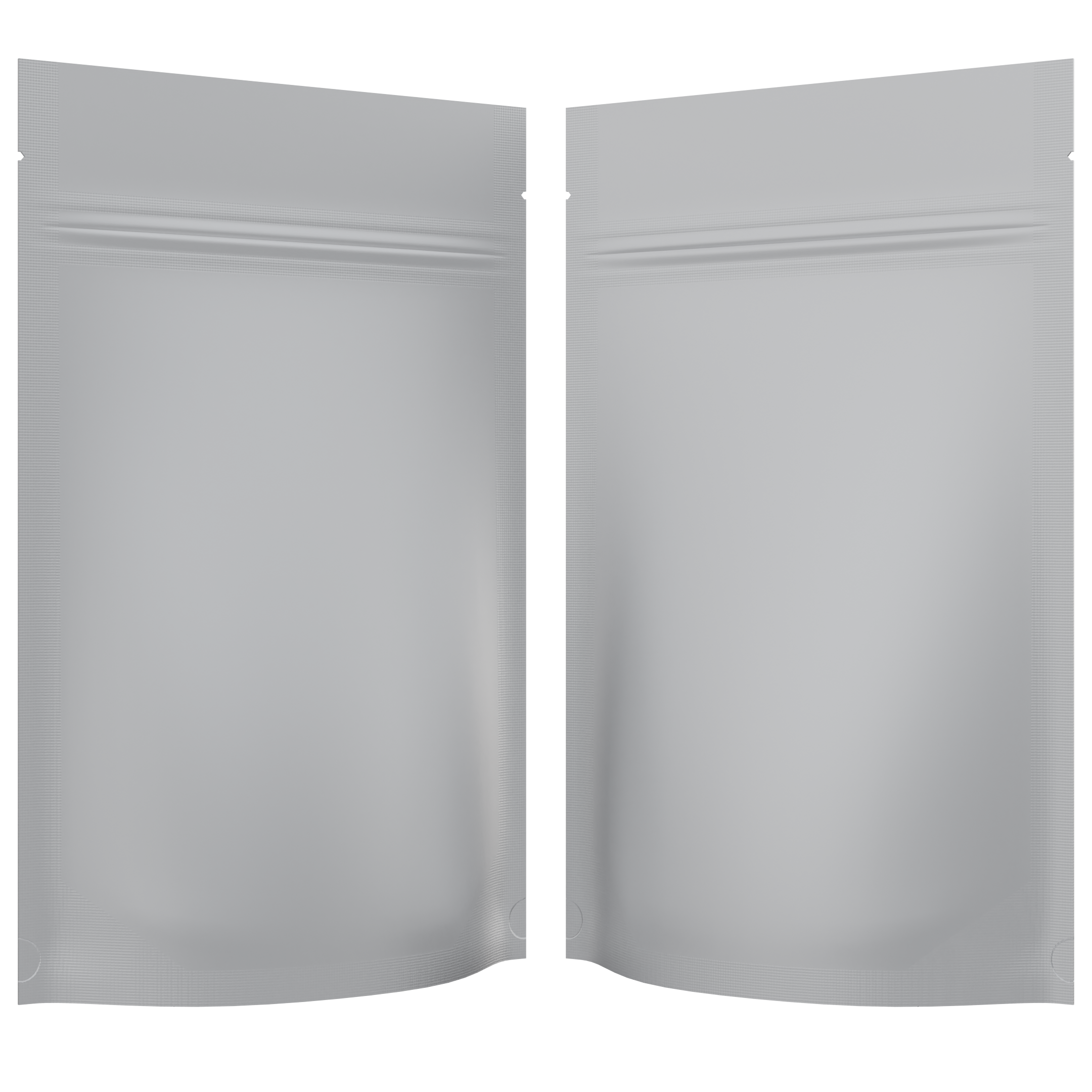 1/4 Ounce Matte White & Matte White Mylar Bags - (1000 qty.)