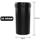 Black Child Resistant Rip N Shred Pop Top + Grinder (225 qty.) - Dragon Chewer