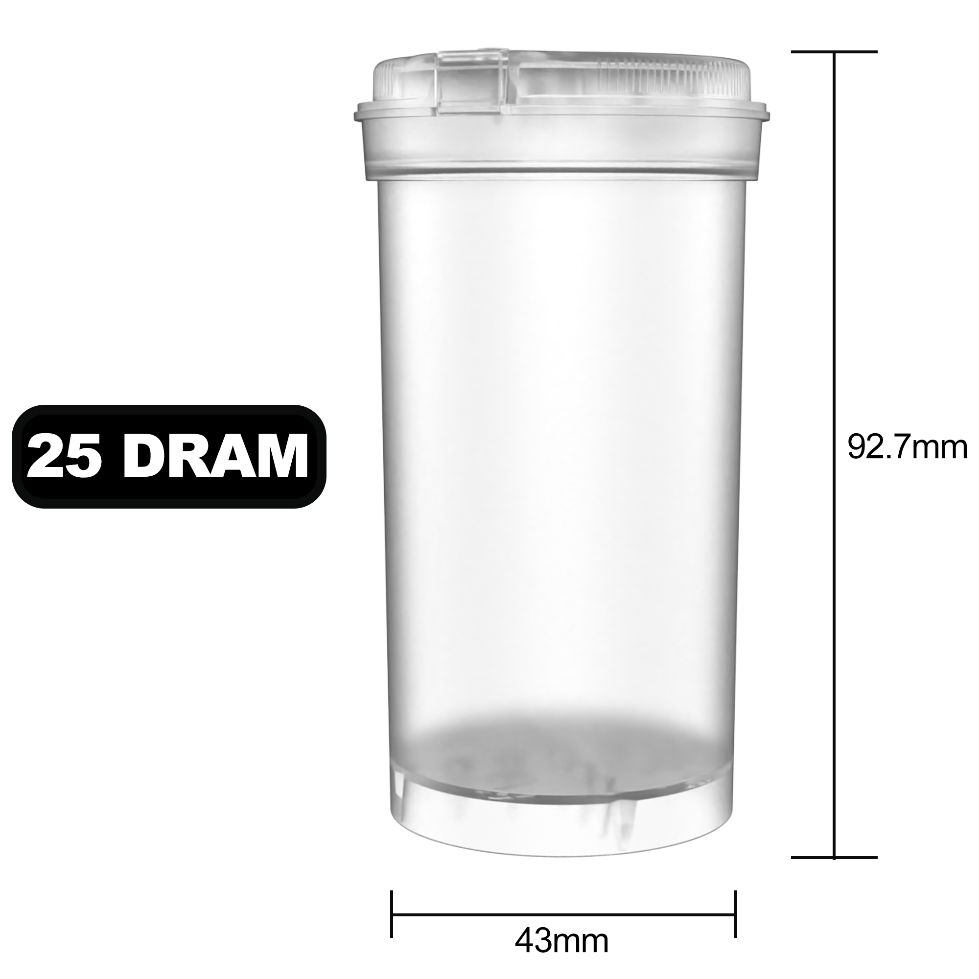 Clear Child Resistant Rip N Shred Pop Top + Grinder (225 qty.)