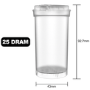 Clear Child Resistant Rip N Shred Pop Top + Grinder (225 qty.)