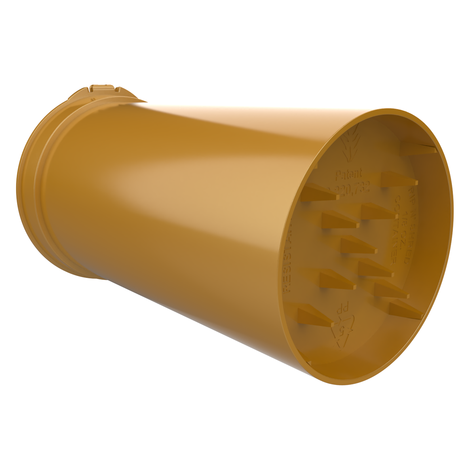 Gold Child Resistant Rip N Shred Pop Top + Grinder (225 qty.)