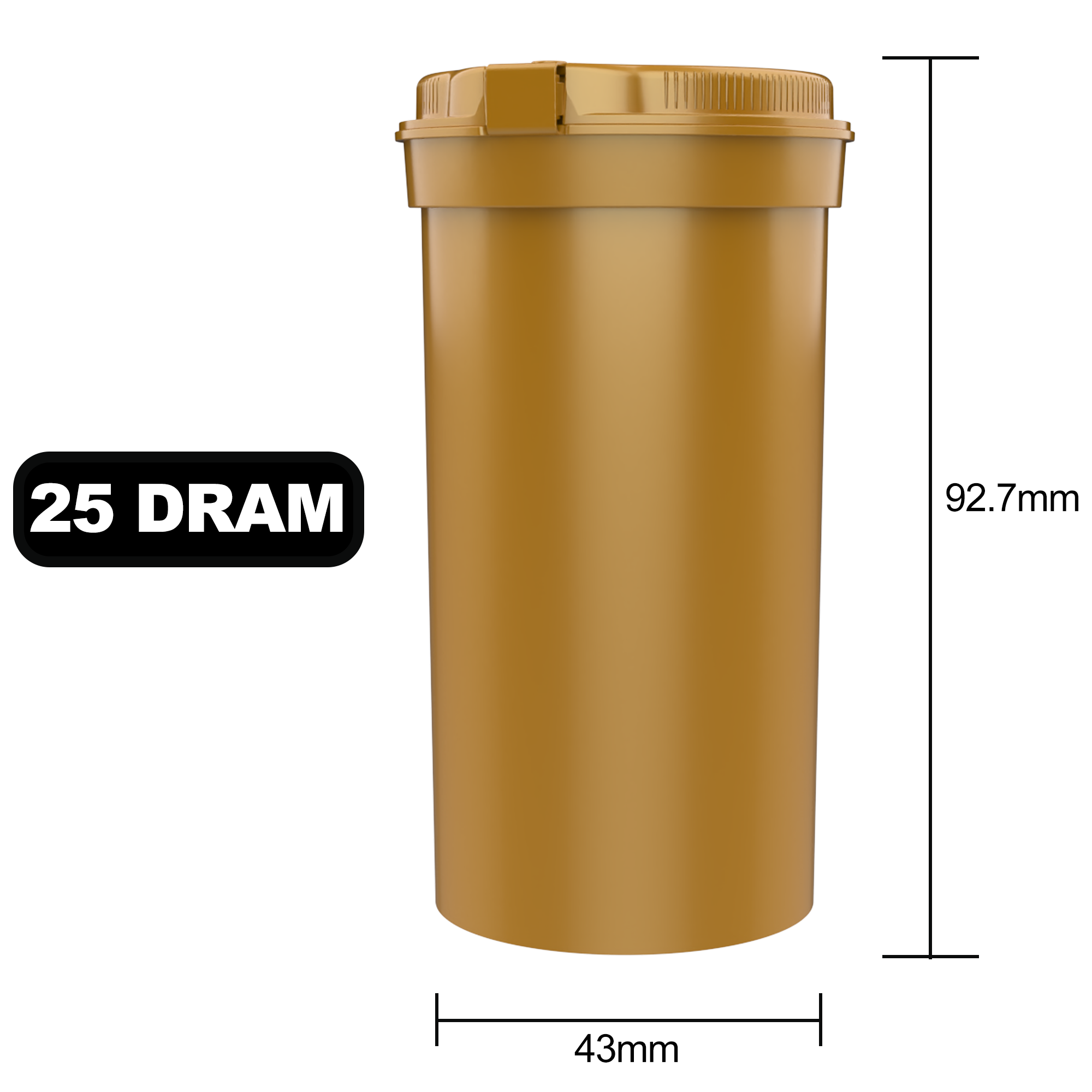 Gold Child Resistant Rip N Shred Pop Top + Grinder (225 qty.)