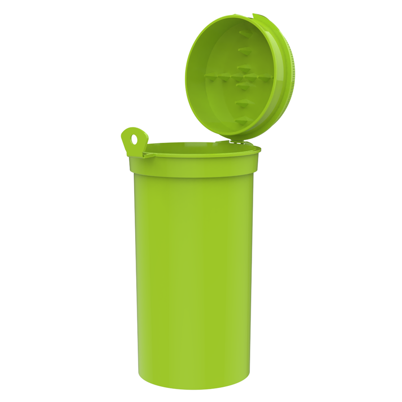 Translucent Green Child Resistant Rip N Shred Pop Top + Grinder (225 q