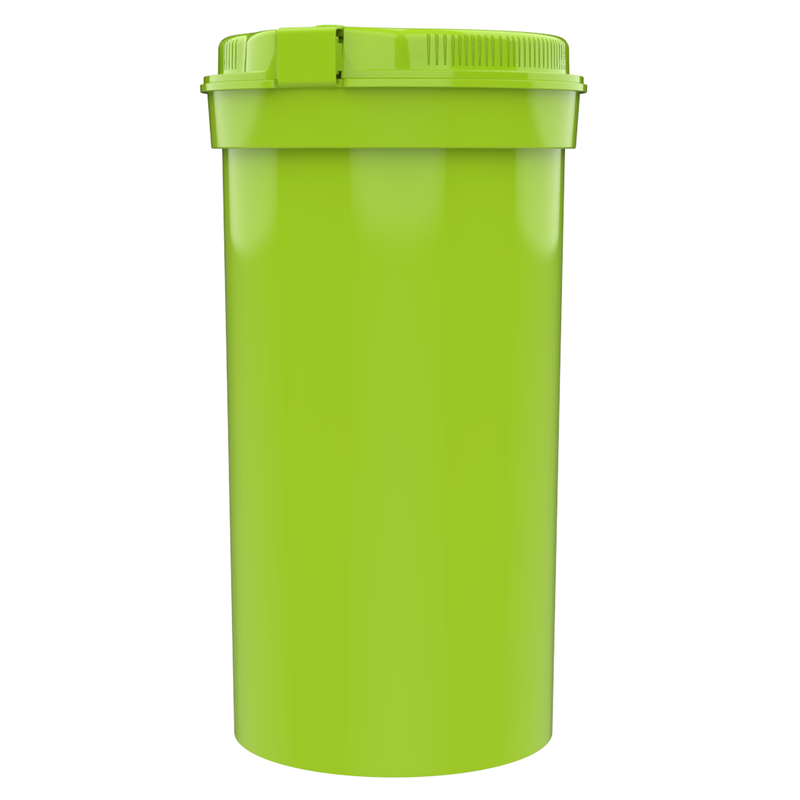 Translucent Green Child Resistant Rip N Shred Pop Top + Grinder (225 q