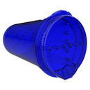 Translucent Blue Child Resistant Rip N Shred Pop Top + Grinder (225 qty.) - Dragon Chewer