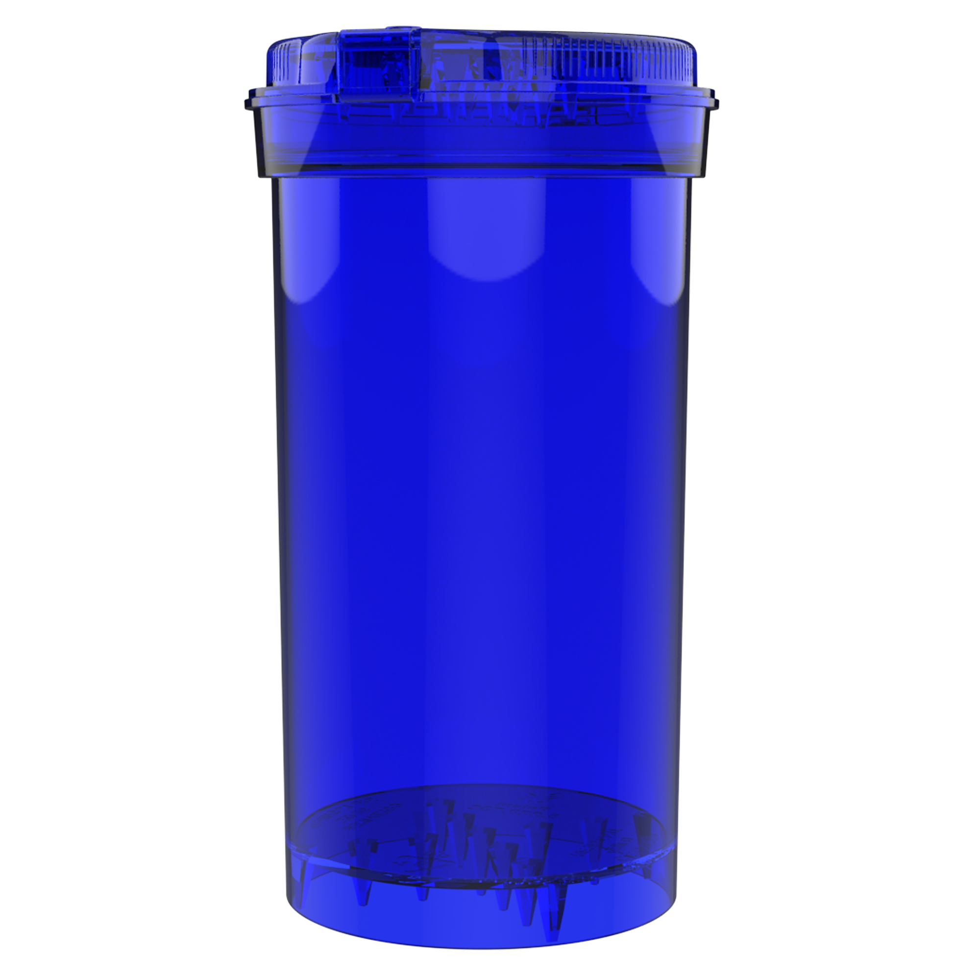 Translucent Blue Child Resistant Rip N Shred Pop Top + Grinder (225 qty.) - Dragon Chewer