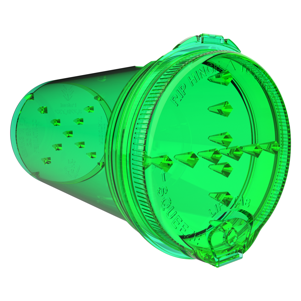 Translucent Green Child Resistant Rip N Shred Pop Top +