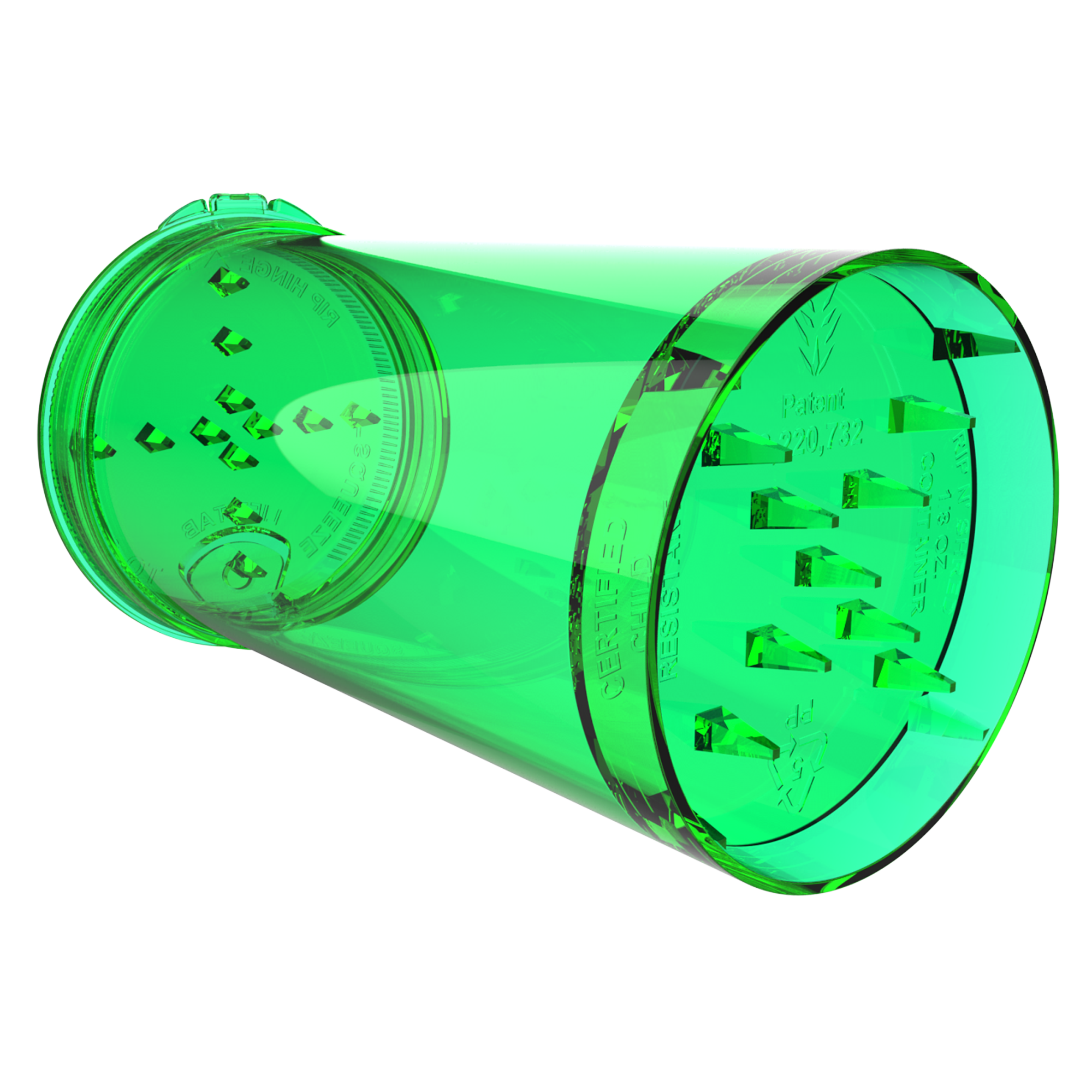Green CR Cannabis Grinder Container | Rip N Shred Wholesale | 225 qty