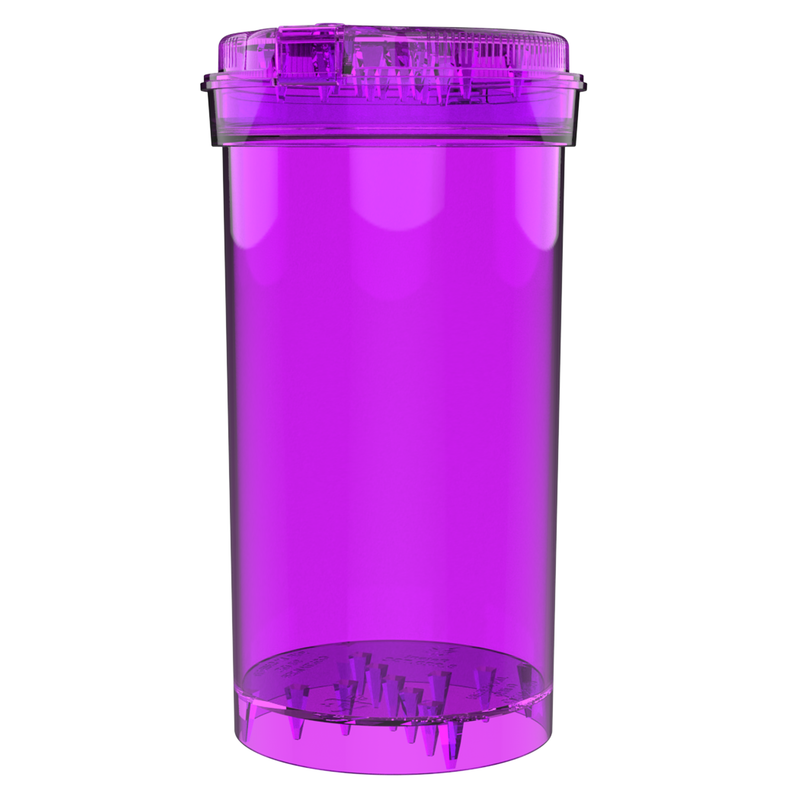 Translucent Purple Child Resistant Rip N Shred Pop Top + Grinder (225 qty.)