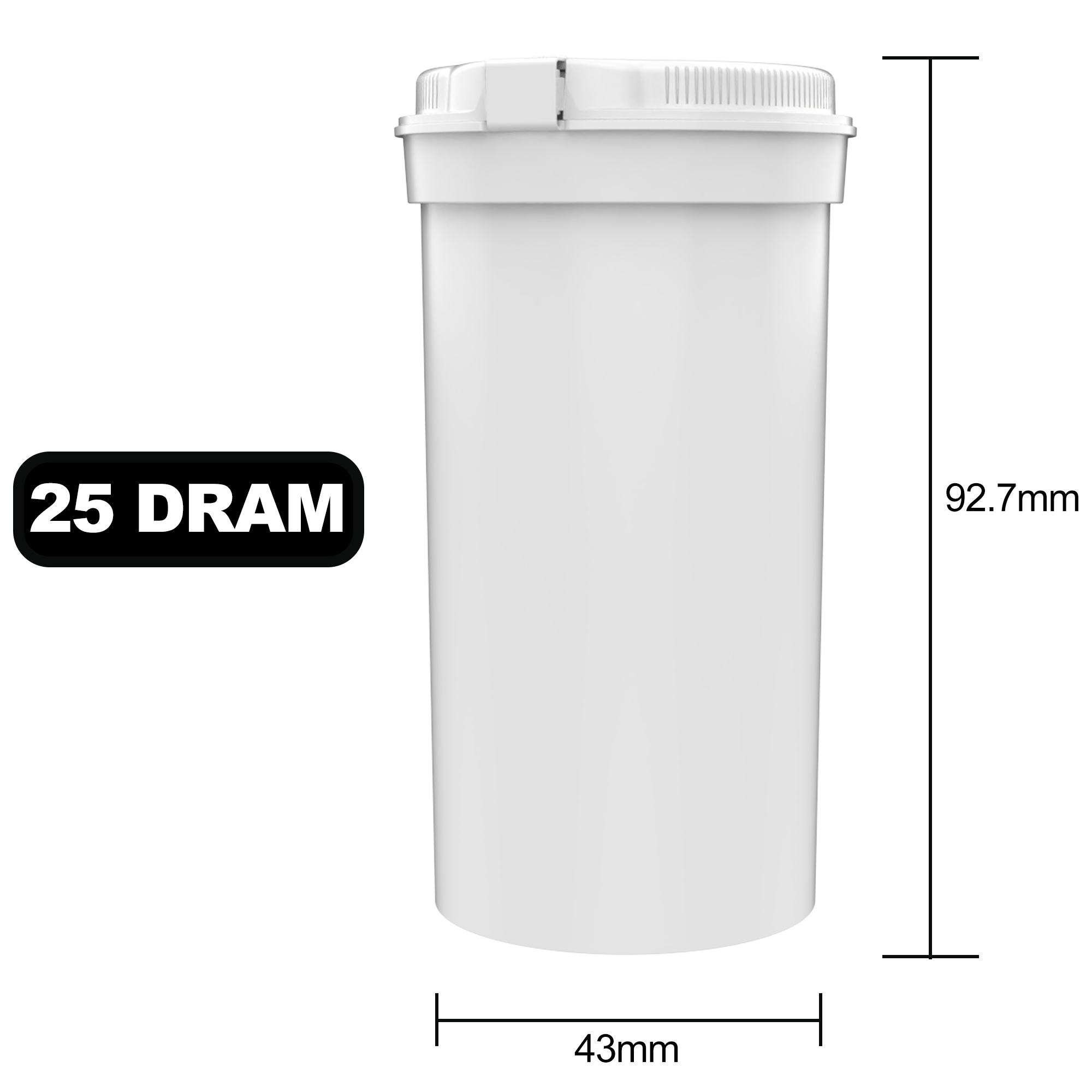 White Child Resistant Rip N Shred Pop Top + Grinder (225 qty.) - Dragon Chewer