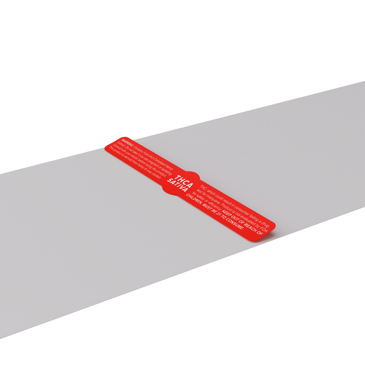 Red Gloss THCA Tamper Evident Universal Marijuana Strain Labels - Sativa (1,000 qty.)